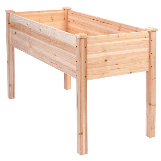 Solid Cedar 30-inch High Raised Garden Bed Planter Box - Tampa Home & Garden Store