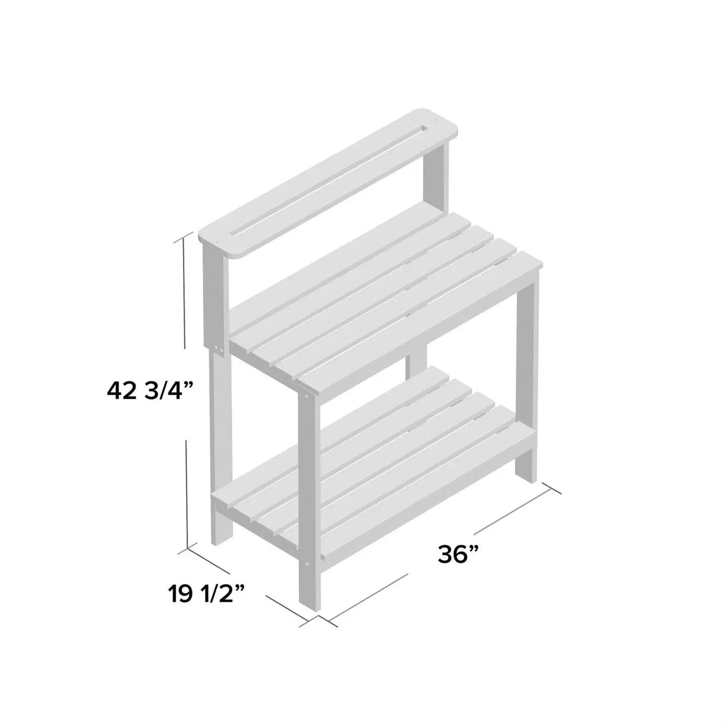 Meranti wood outdoor potting bench with shelf by HomePacific on Tampa Home & Garden Store