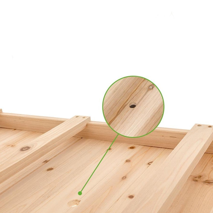 Solid Wood Locking Wheels Raised Mobile Garden Wood Planter Elevated Planter - Tampa Home & Garden Store