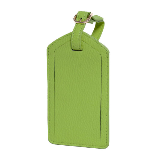 Sophia Full-Grain Leather Luggage Tag – Soft Pebbled Finish