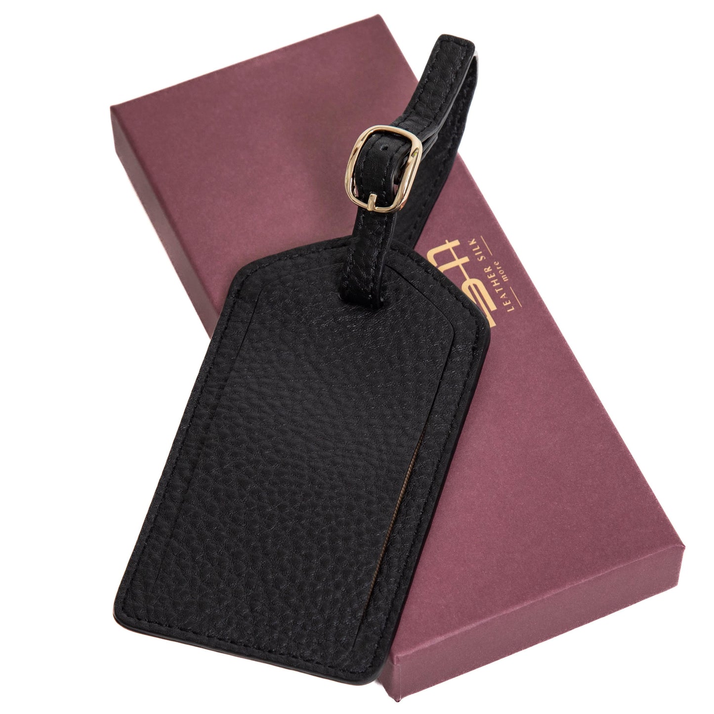 Sophia Full-Grain Leather Luggage Tag – Soft Pebbled Finish - Tampa Home & Garden Store
