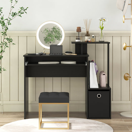 Space-saving Computer Desk with Pull-out Keyboard Tray - Tampa Home & Garden Store