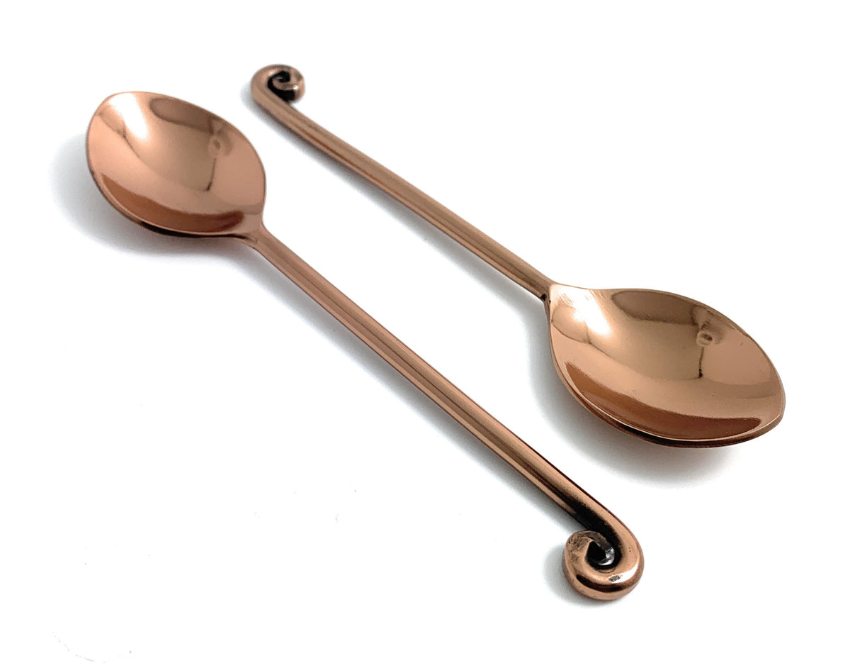 Vibhsa rose-gold stainless steel teaspoons, 2 spoons shown on Tampa Home & Garden Store