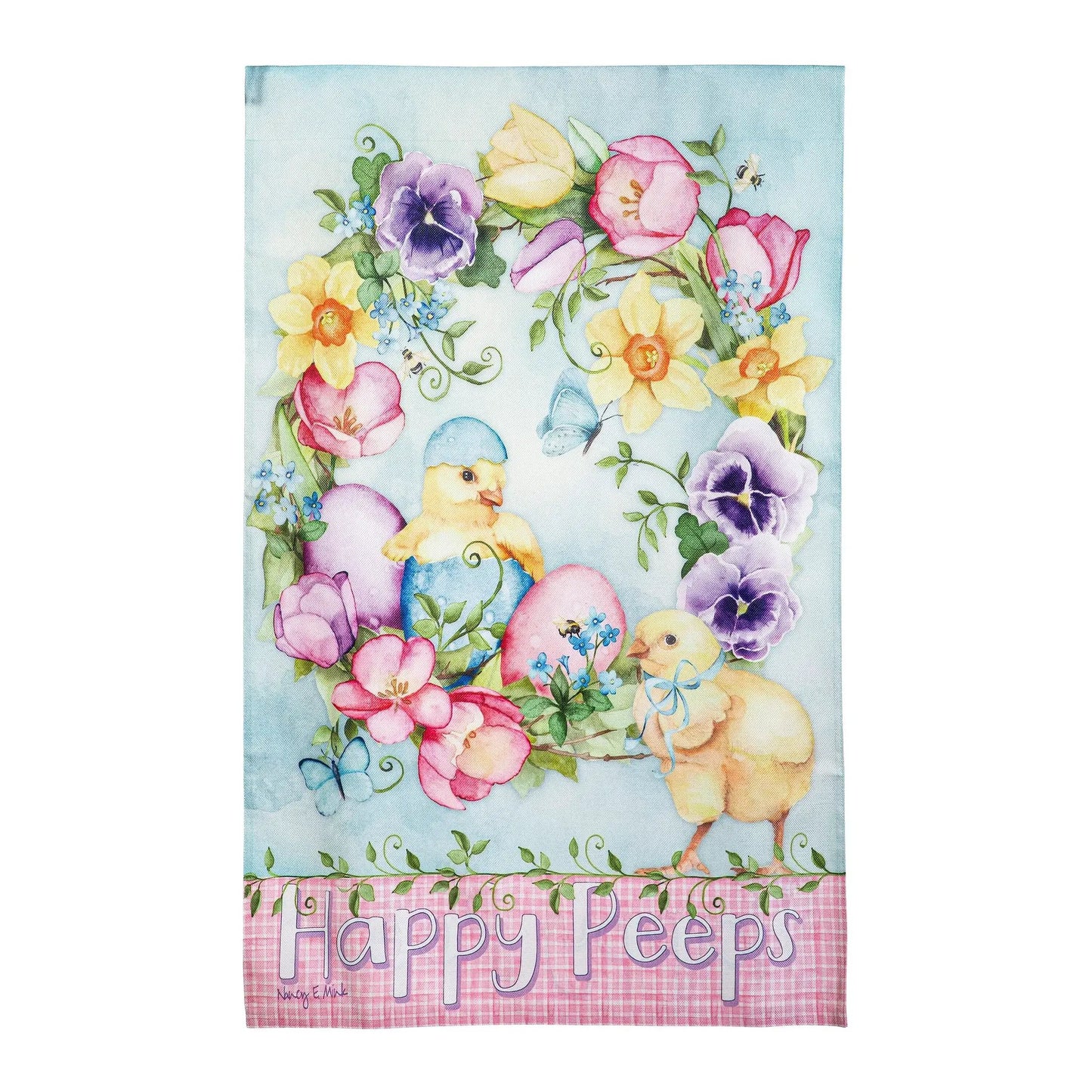 Spring Has Hatched Burlap House Flag - Tampa Home & Garden Store