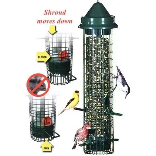 Squirrel-Proof Bird Feeder 1.4 qt green metal cage HomePacific on Tampa Home & Garden Store