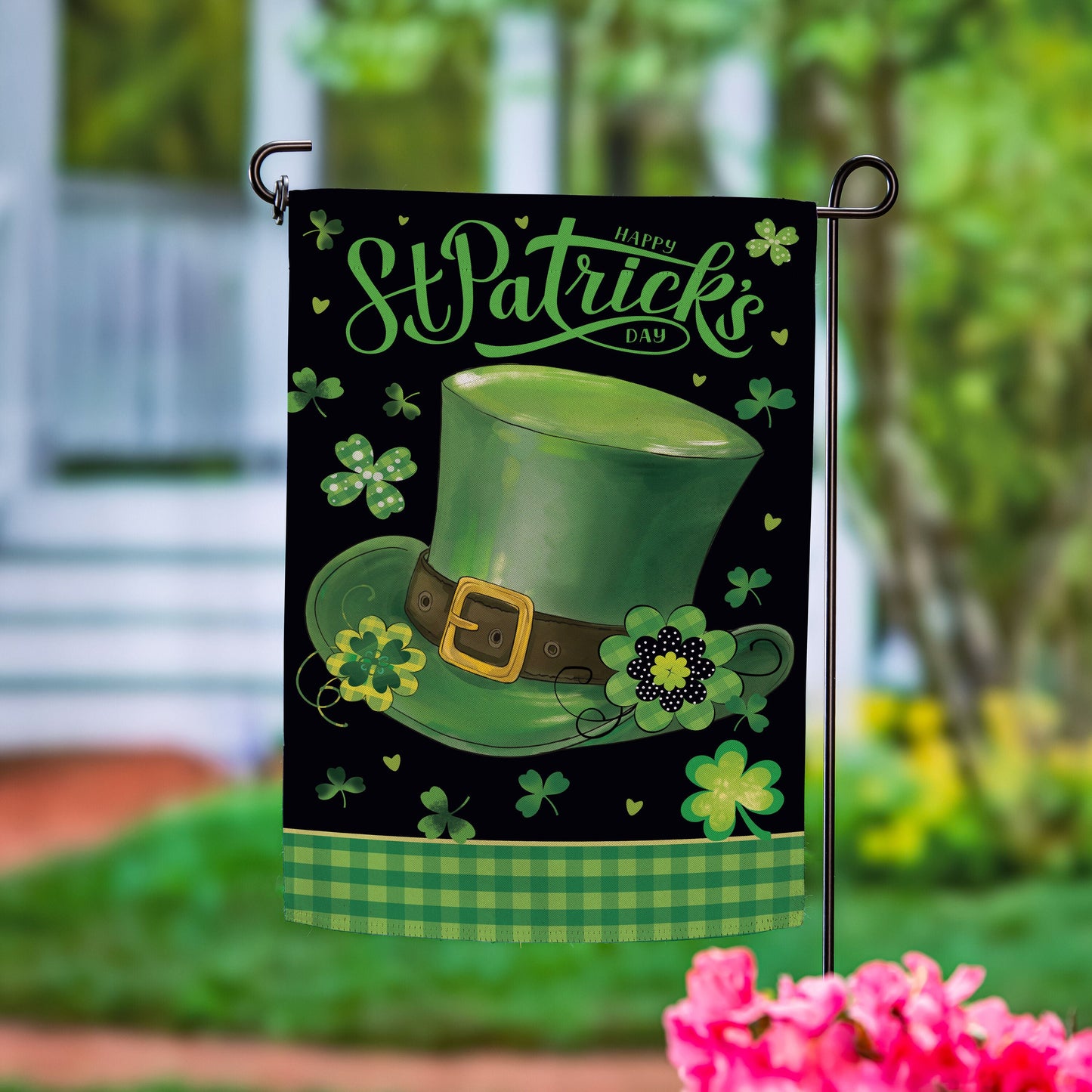 St. Patrick's Day Hat Suede Garden Flag - Tampa Home & Garden Store