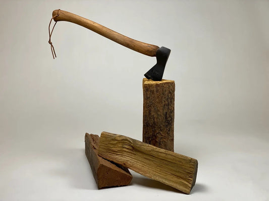 Stahl camping axe with wooden handle and leather lanyard American Made on Tampa Home & Garden Store
