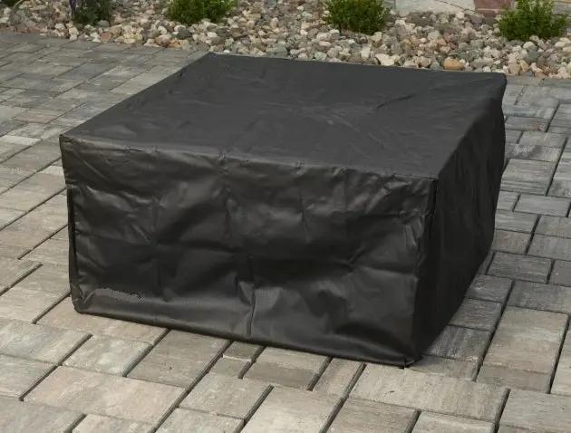 Stahl firepit cover for large X patio and camper, black coated polyester on Tampa Home & Garden Store
