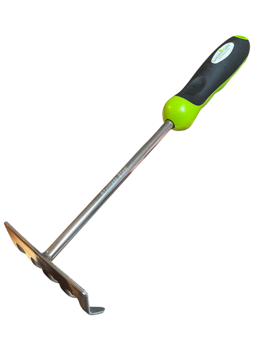 Stainless Steel 5 Tine Rake Cultivator Tiller Tool - Tampa Home & Garden Store