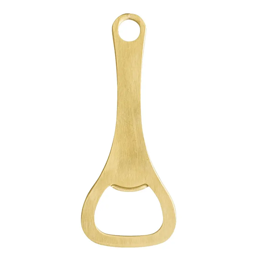 Gold-tone bottle opener by White Cliff Studio for outdoor use on Tampa Home & Garden Store