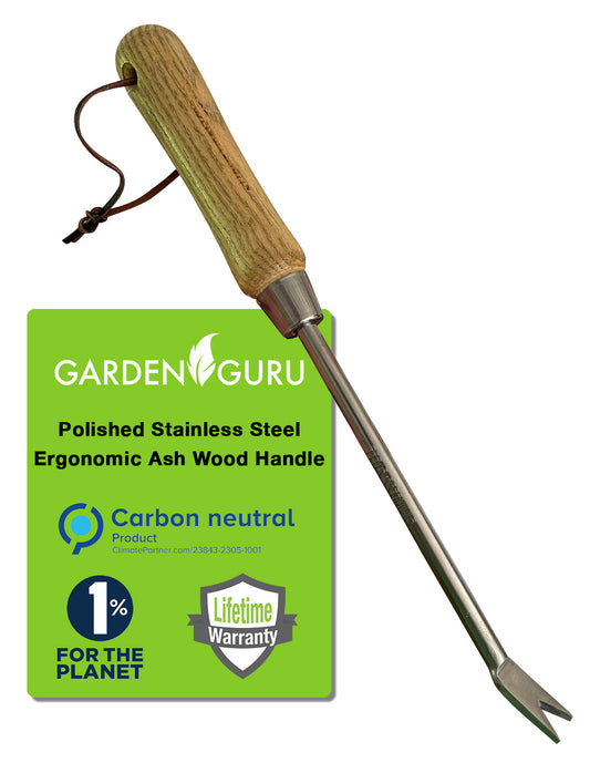 Stainless Steel Garden Dandelion Weeder (classic wood handle) - Tampa Home & Garden Store