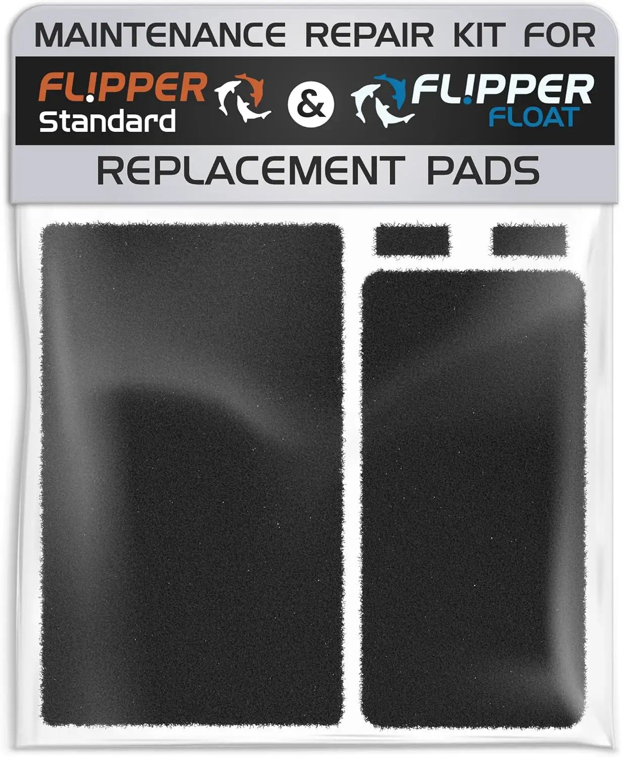 Flipper Standard replacement pads black foam 4 pcs on Tampa Home & Garden Store