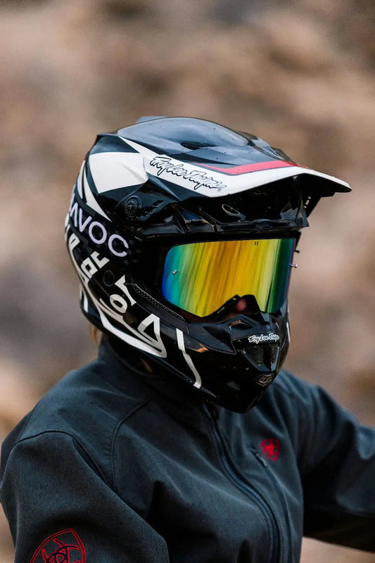 Havoc Infinity Goggle wide FOV black with iridescent mirrored visor and white logo on Tampa Home & Garden Store