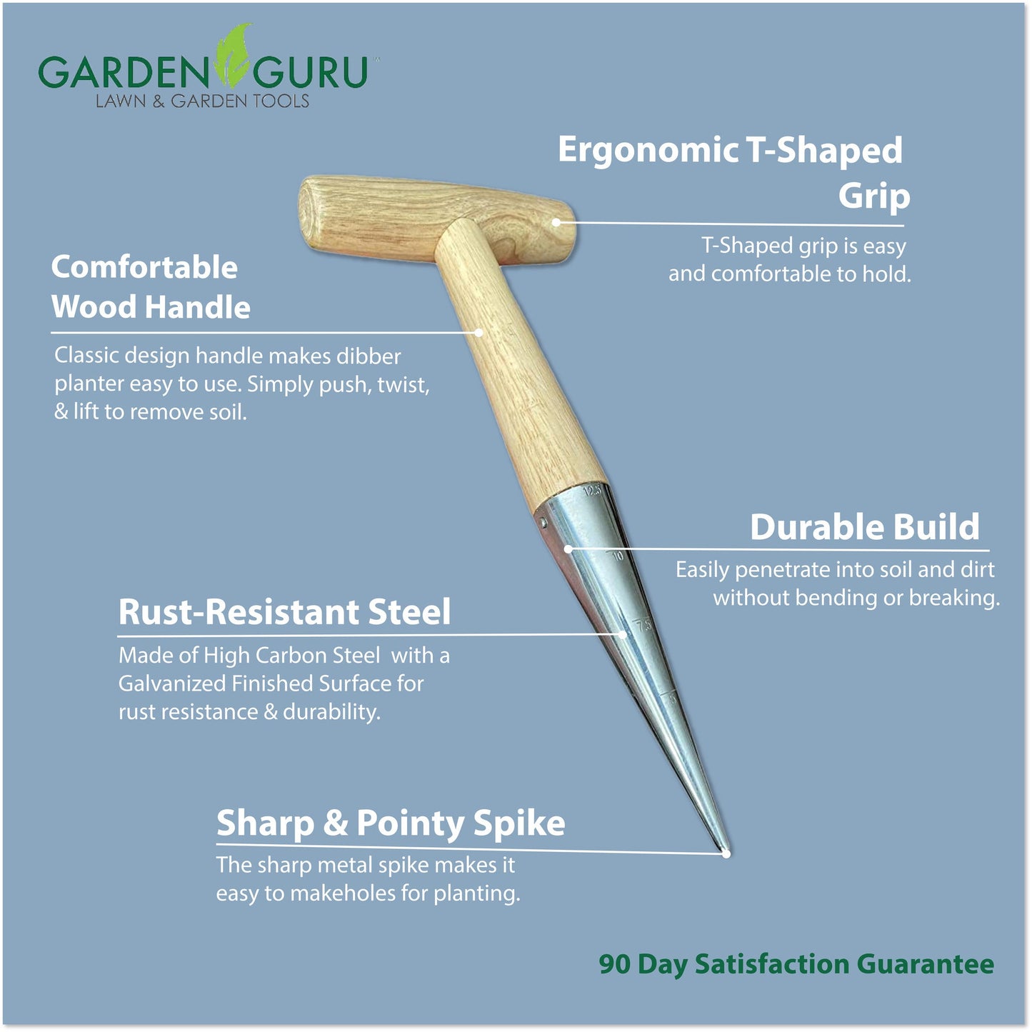 Steel Garden Dibber Planting Tool - Tampa Home & Garden Store