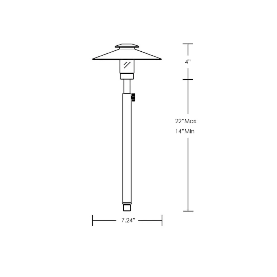 Stelvio Antique Brass Adjustable Path Light Low Voltage Outdoor Lighting - Tampa Home & Garden Store