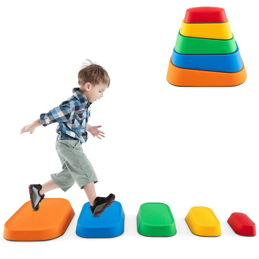Stepping Stones For Kids 5-Piece Non-Slip Set colorful PP stepping stones DirectDeals on Tampa Home & Garden Store