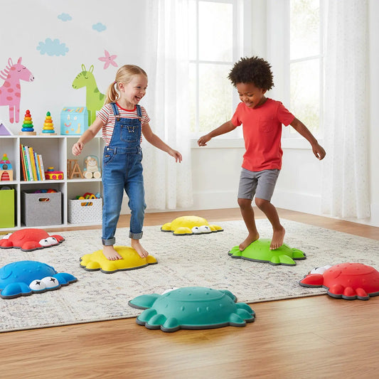 Stepping Stones for Kids 9-Piece Non-Slip Multicolor Set for balance and sensory play on Tampa Home & Garden Store