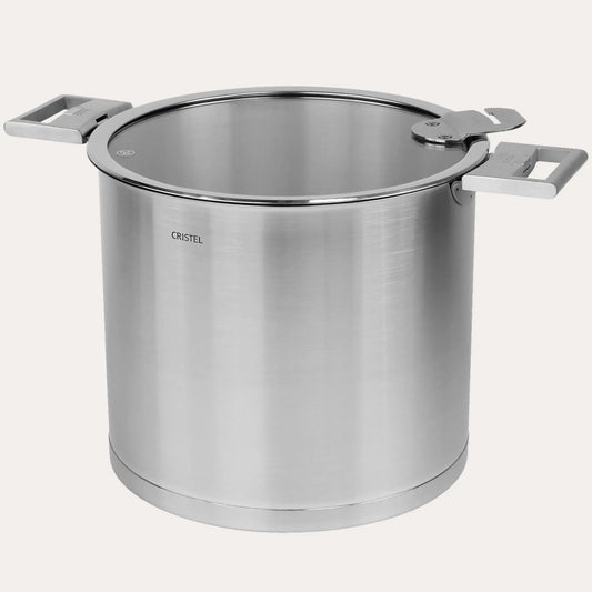 Stockpot with glass lid, 18/10 stainless steel, Cristel USA on Tampa Home & Garden Store