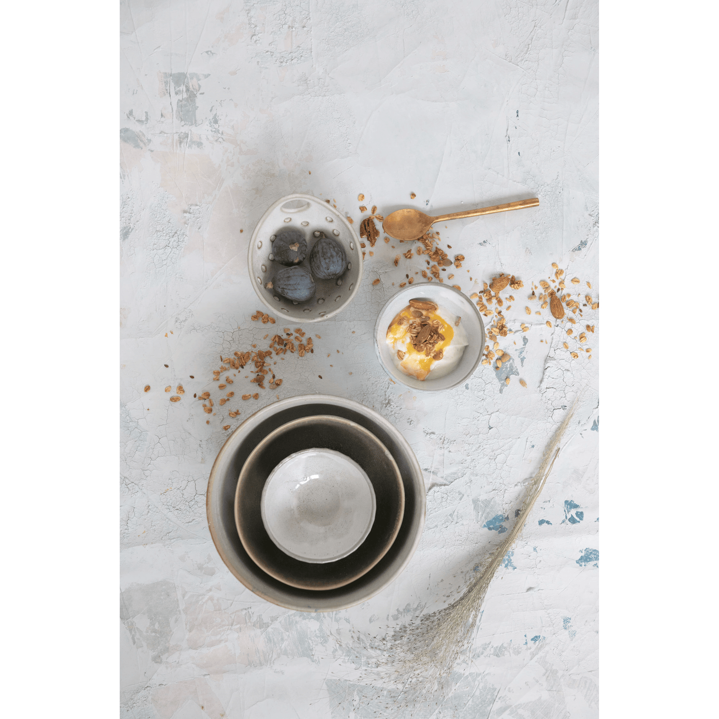 Stoneware Pleated Bowl, Cream Glaze Finish - Tampa Home & Garden Store