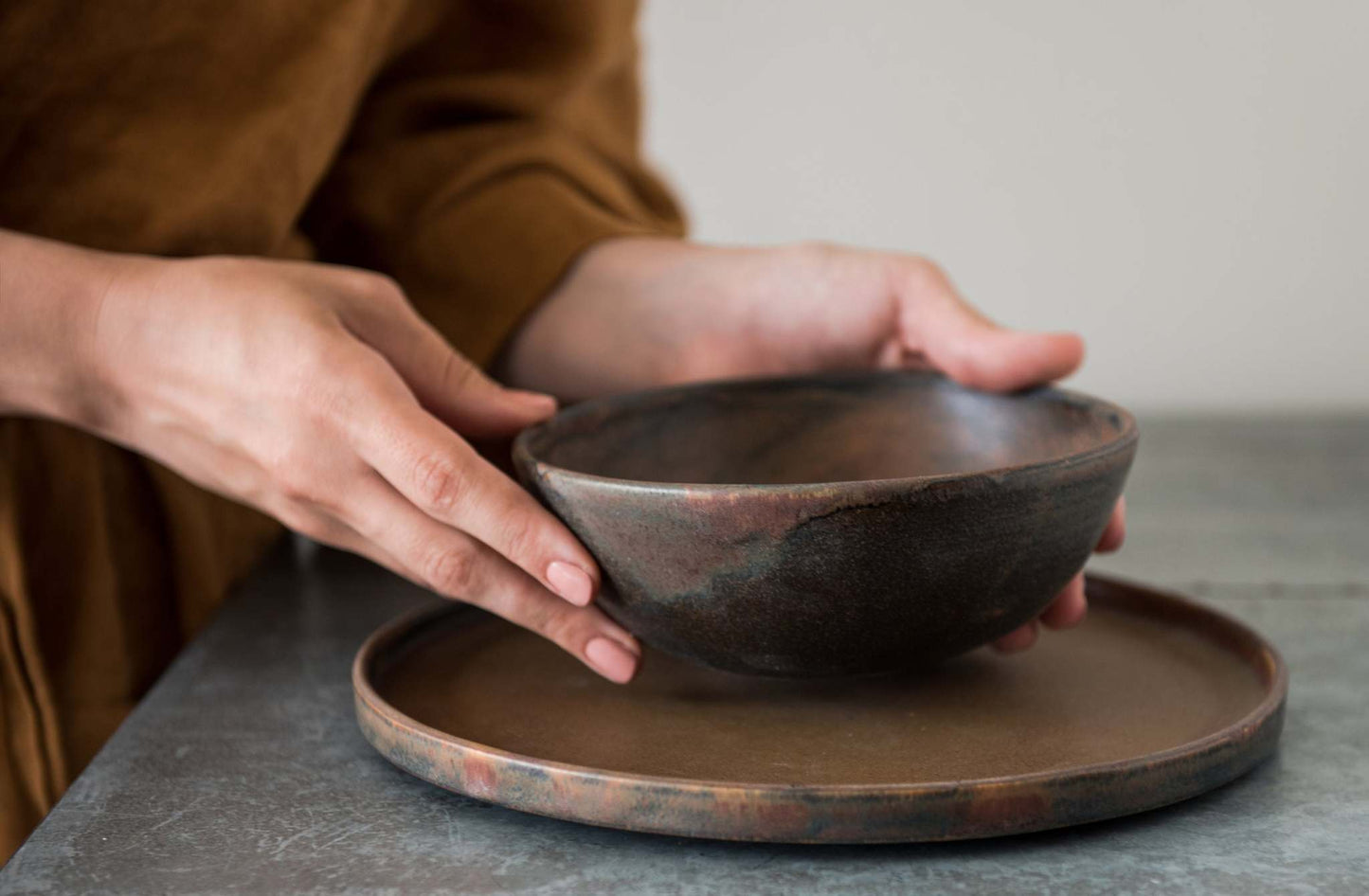 Rust Stoneware Soup Bowl And A Reactive Glaze