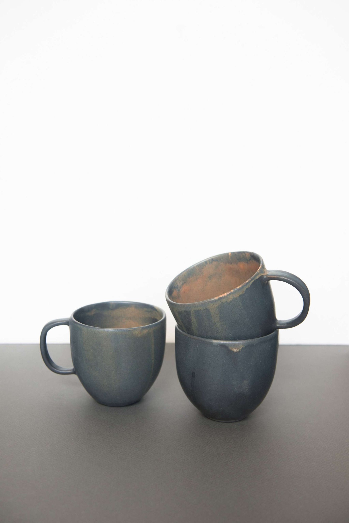 Modern Rust Stoneware Coffee Mug With Handle
