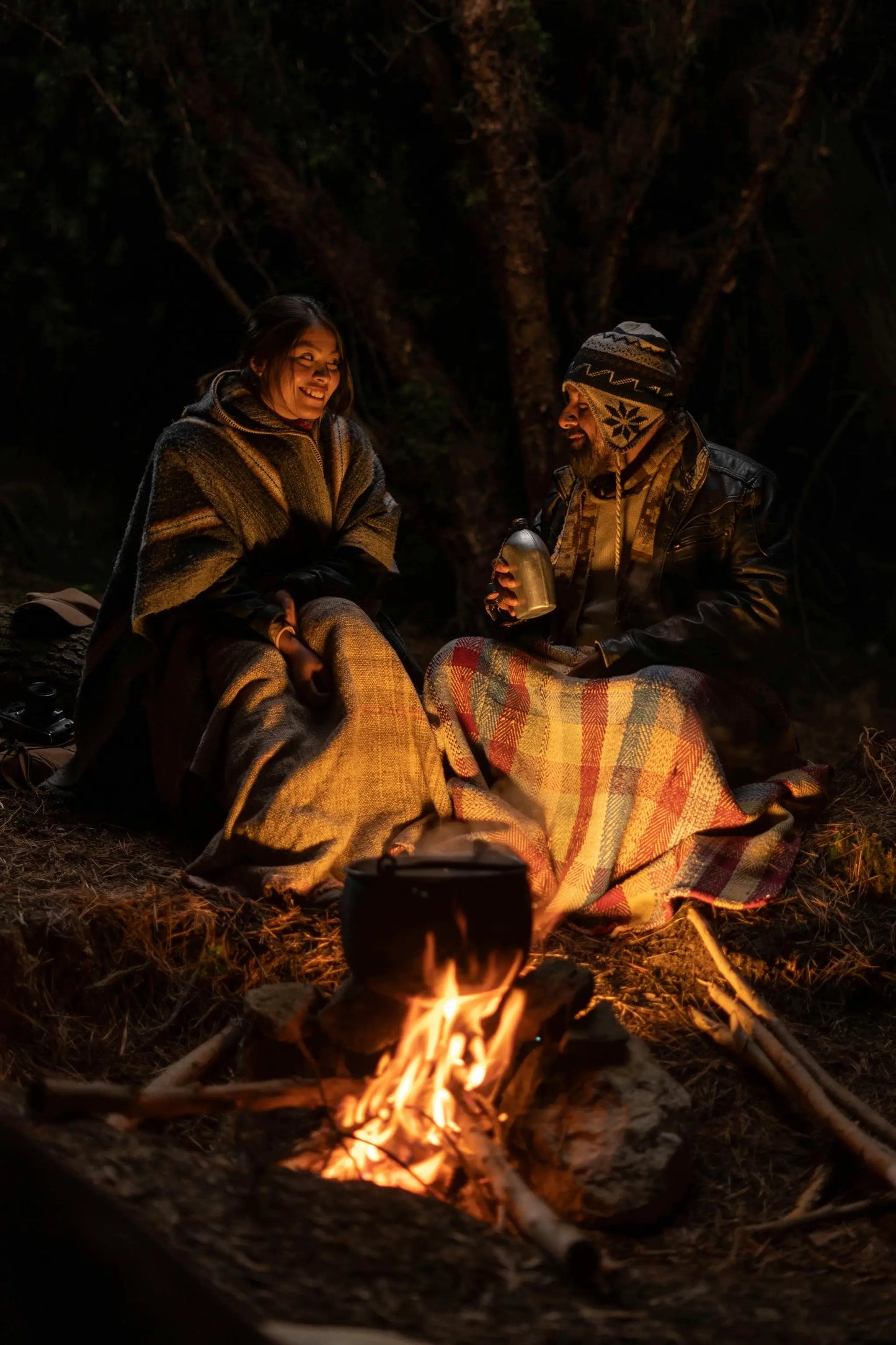 Stormproof Fire Matches Fire Starters Black Beard, campers by a campfire under night sky on Tampa Home & Garden Store