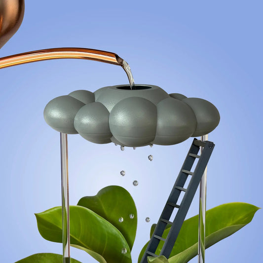 Stormy Dripping Rain Cloud with Ladder Charm gray cloud watering globe by The Cloud Makers on Tampa Home & Garden Store