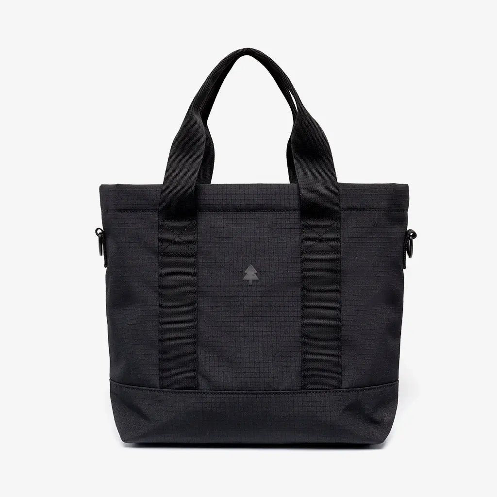 Strata Mini Tote Bag Black Lime Vandra Lefrik USA handbag with dual top handles on Tampa Home & Garden Store