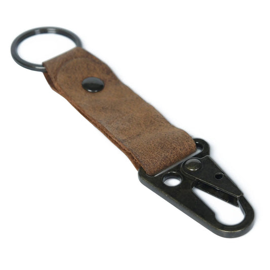 Genuine Buffalo Leather Keychain with Metal Ring by Classy Leather Bags on Tampa Home & Garden Store