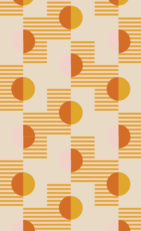 Summer Suns Wallpaper, yellow and orange - Tampa Home & Garden Store