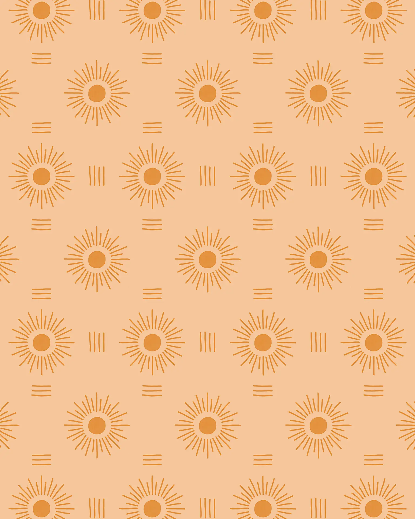 Sun Rays Wallpaper, peach and orange - Tampa Home & Garden Store