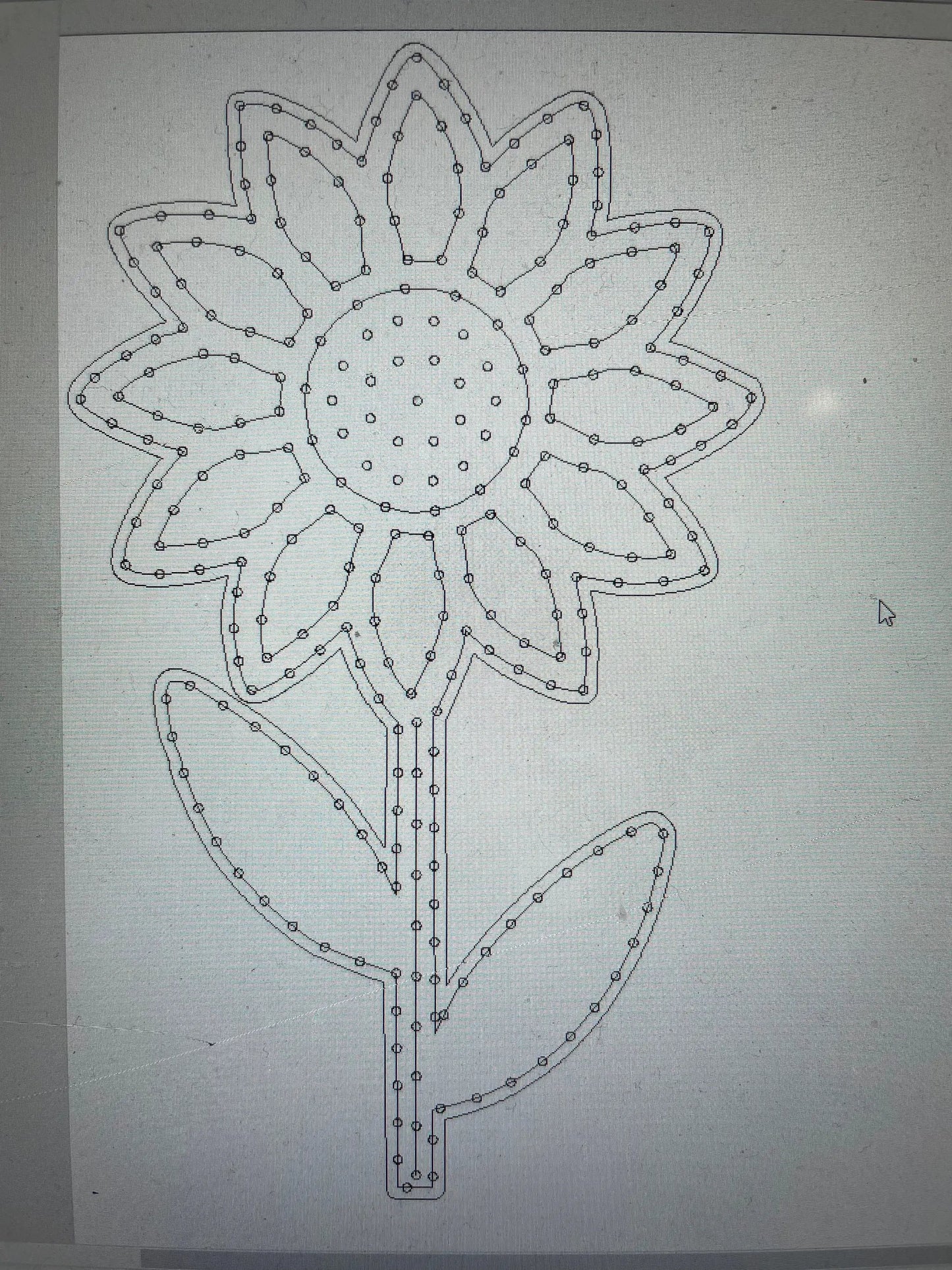 Sunflower stencil 3 ft wide by 5 ft tall with dotted center, Holiday Prop Shop design on Tampa Home & Garden Store