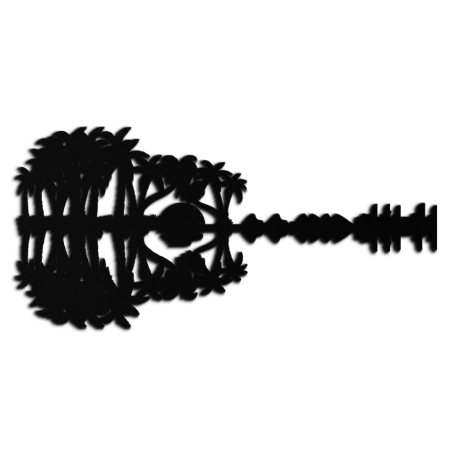 Sunset Guitar Metal Wall Art - Nature-Inspired Music Decor- KAF261 - Tampa Home & Garden Store