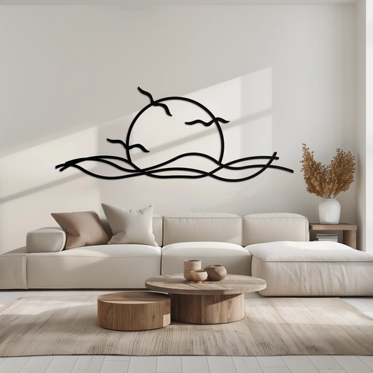 Sunset Metal Wall Art – Sunset Silhouette Steel Decor for Nature-Inspired Interiors- KAF331 - Tampa Home & Garden Store