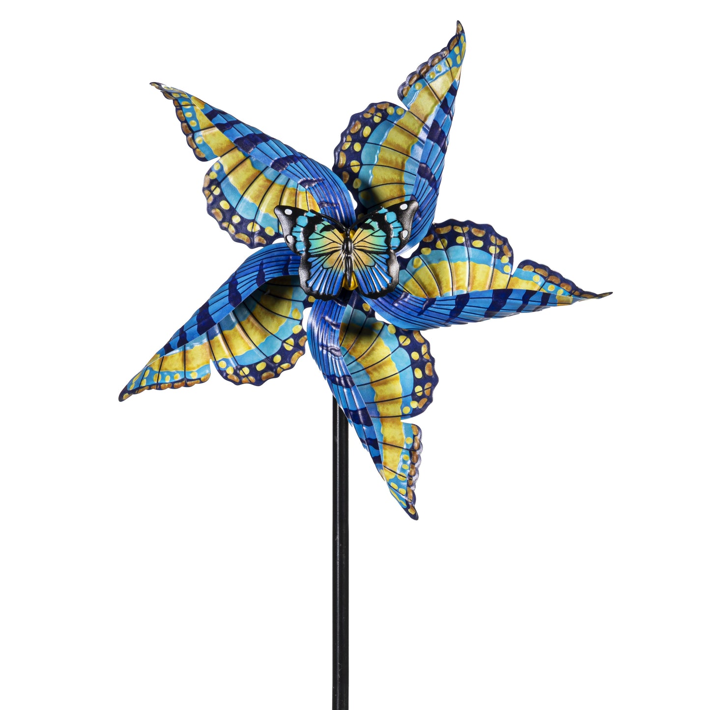 Swallowtail Butterfly Metal Wind Spinner 48"H - Tampa Home & Garden Store