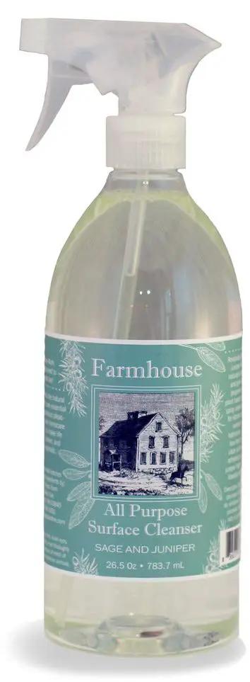 Sweet Grass Farm Sage & Juniper All-Purpose Cleaner spray bottle with turquoise Farmhouse label on Tampa Home & Garden Store