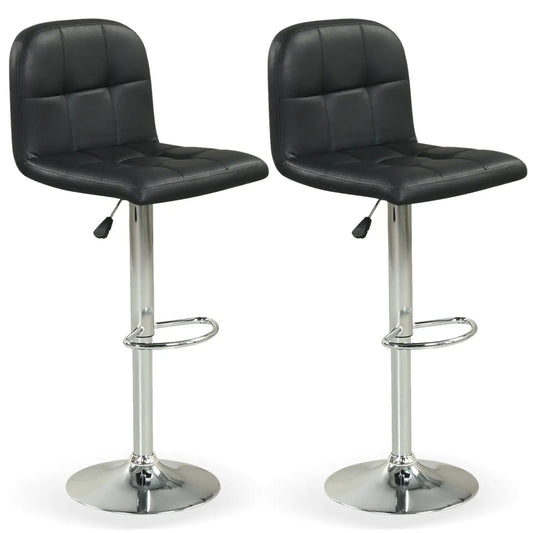 Swivel Bar Stools Set of 2 with Footrests