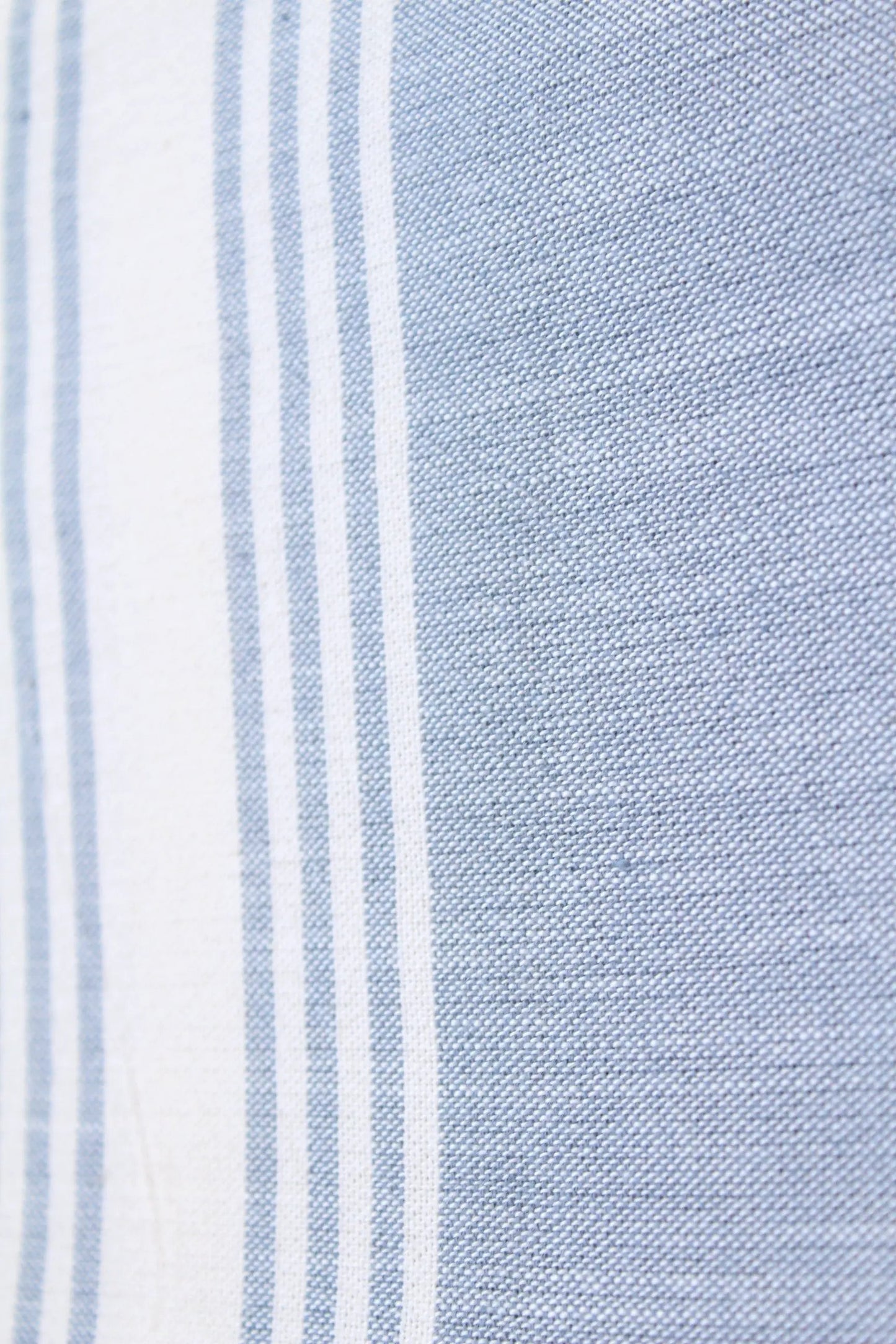 Symi Turkish towel denim and white striped beach towel with denim weave on Tampa Home & Garden Store