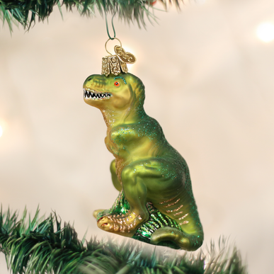 T-Rex Glass Ornament - Tampa Home & Garden Store