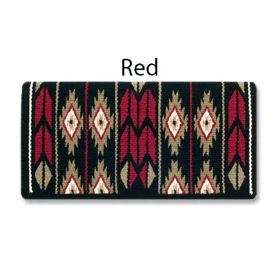 Mayatex 1466-2 Flying Eagle Wool Saddle Blanket red and black geometric pattern on Tampa Home & Garden Store