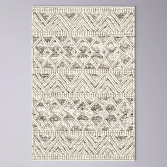 2-ft. x 3-ft. Hand Woven Wool Blend Grey Beige Ivory Persian Style Area Rug - Tampa Home & Garden Store