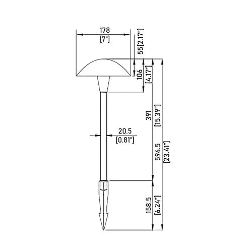 ALPCC06 6-Pack 5W 3CCT LED Landscape Pathway Light Package, 12V Low Voltage Modern Path Lights - Tampa Home & Garden Store