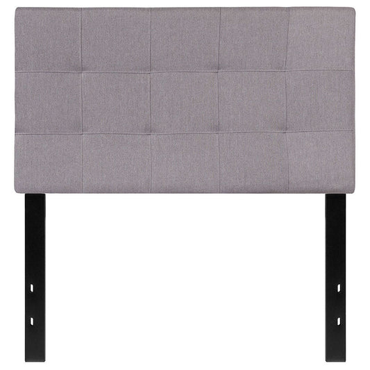Twin size Modern Light Grey Fabric Upholstered Panel Headboard - Tampa Home & Garden Store