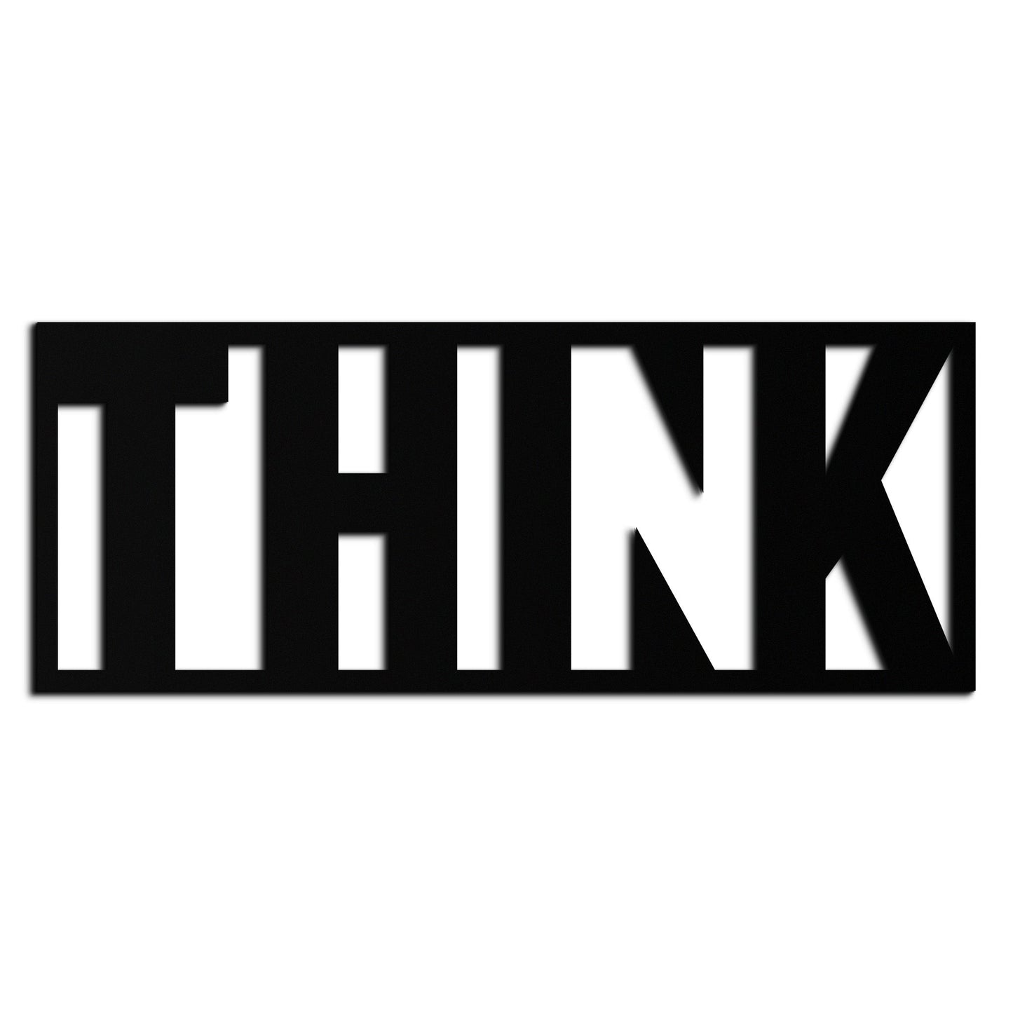 THINK" Metal Wall Art - Minimalist Inspirational Decor- KAF184 - Tampa Home & Garden Store