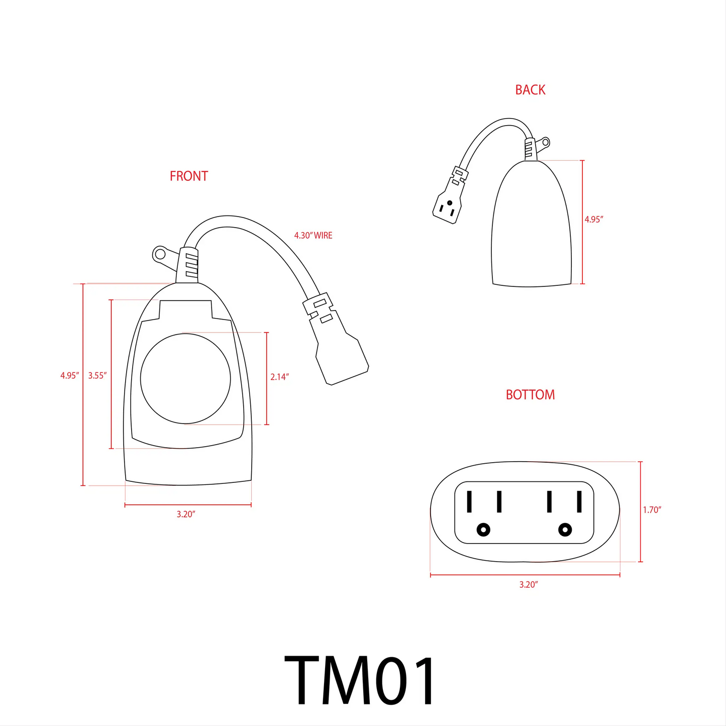 TM01 Outdoor IP65 plug-in timer for garden lights front/back Kings Outdoor Lighting Tampa Store on Tampa Home & Garden Store