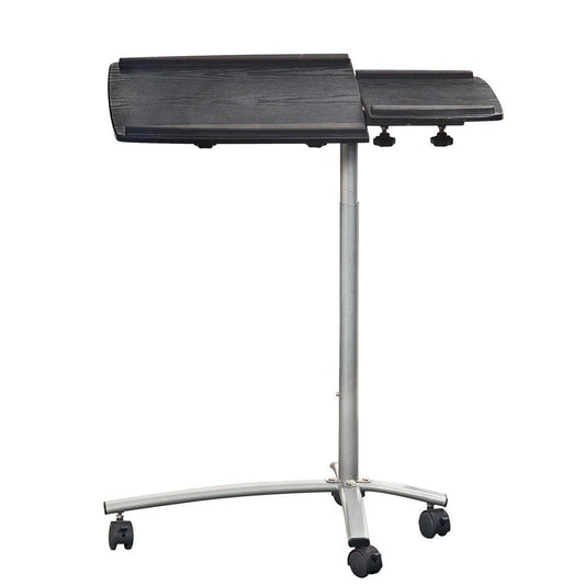 Adjustable Laptop Computer Cart Desk Stand in Graphite Wood Grain - Tampa Home & Garden Store