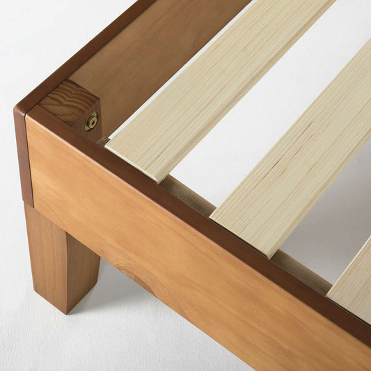 Twin size Modern Solid Wood Platform Bed Frame in Natural - Tampa Home & Garden Store