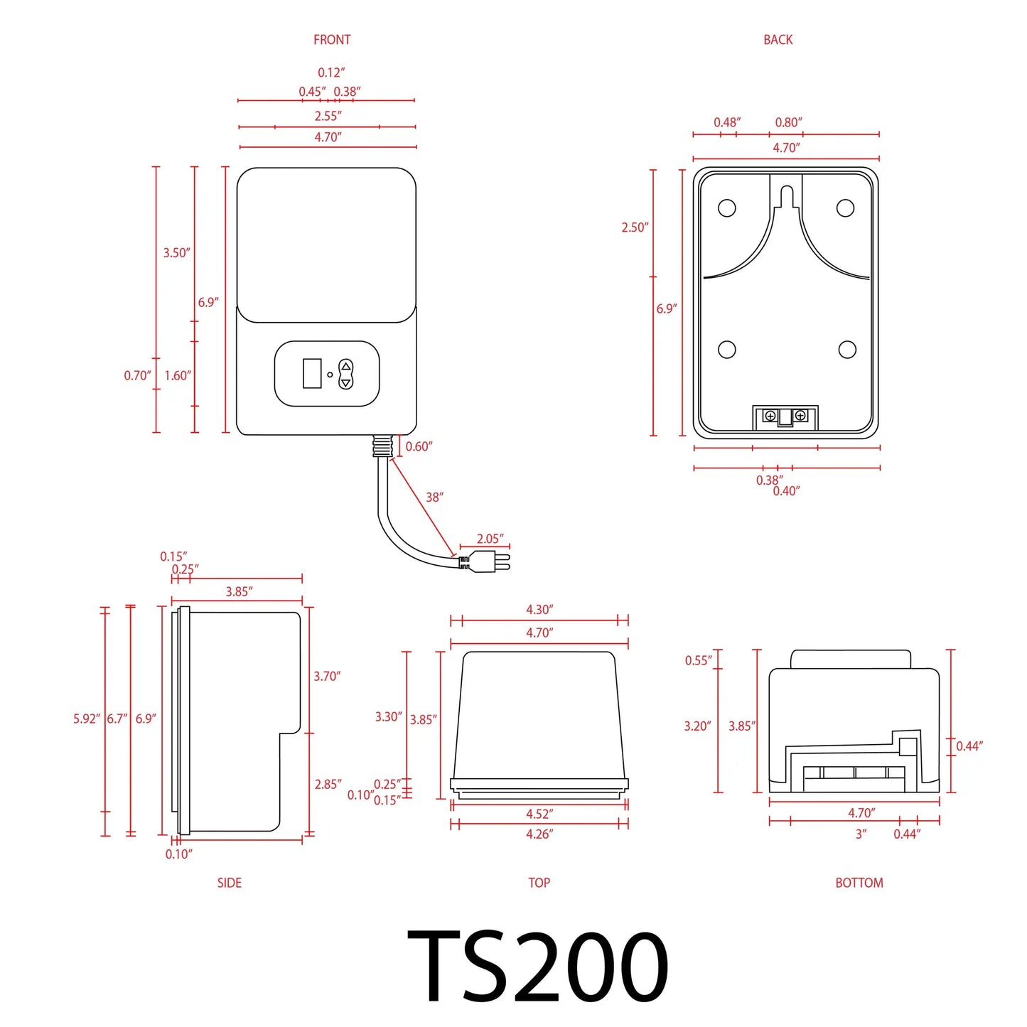 TS200 200W 120V step-down transformer with timer IP65 by Kings Outdoor Lighting on Tampa Home & Garden Store