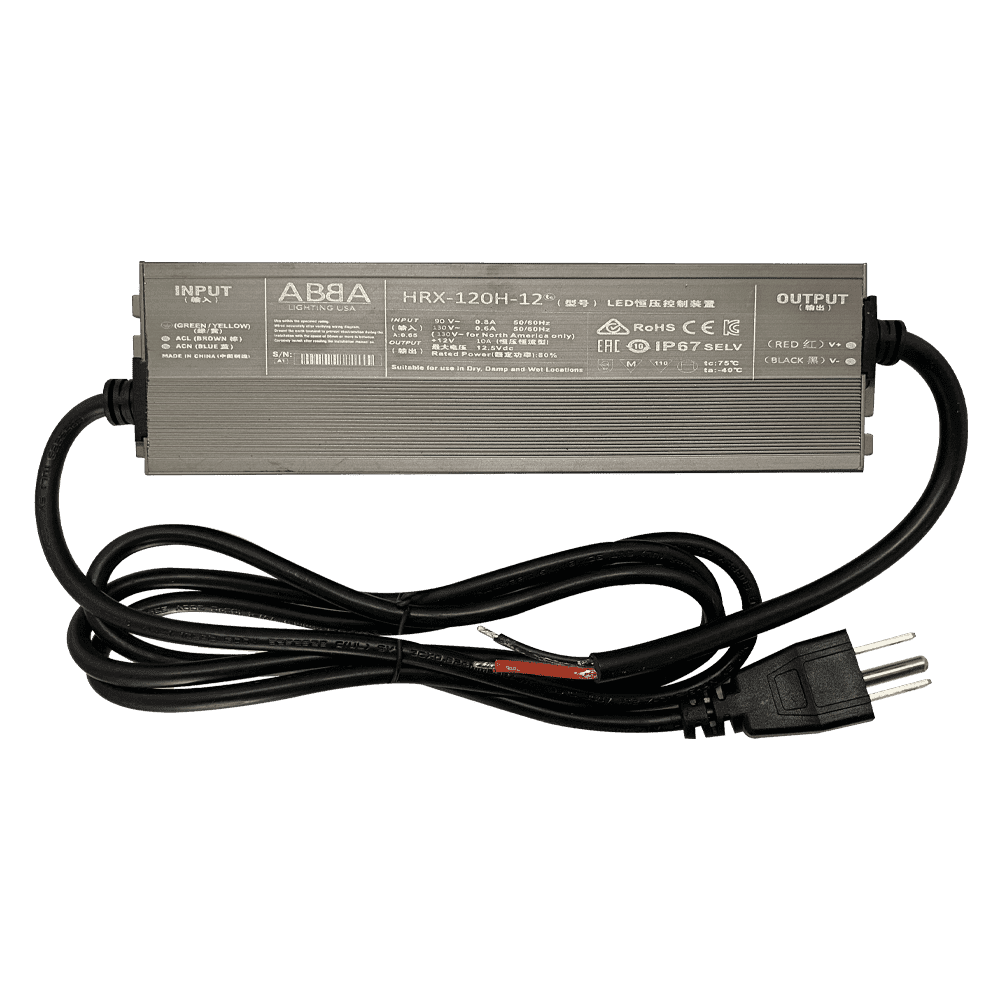 Kings Outdoor Lighting TSD120 DC 12V 120W IP67 outdoor transformer with plug-in lead on Tampa Home & Garden Store