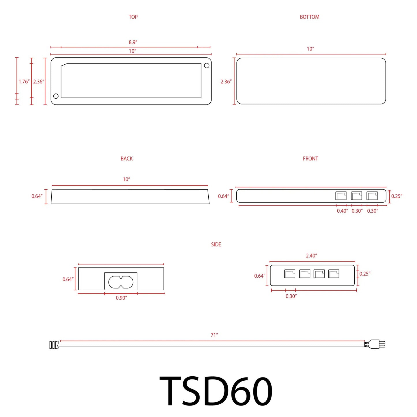 Transformer TSDC60 heavy-duty 12V DC 60W for LED modules, Kings Outdoor Lighting on Tampa Home & Garden Store